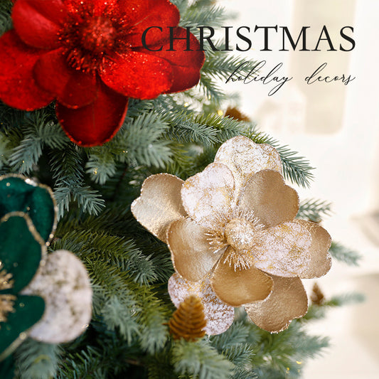 Christmas Flower Ornaments Christmas Tree Decorations
