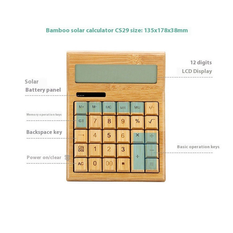 Solar Bamboo Calculator Office Environmental Protection