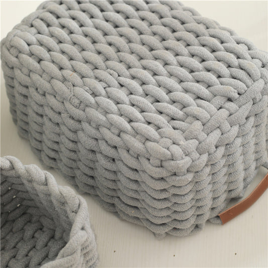 Home Cotton Cord Braided Storage Basket