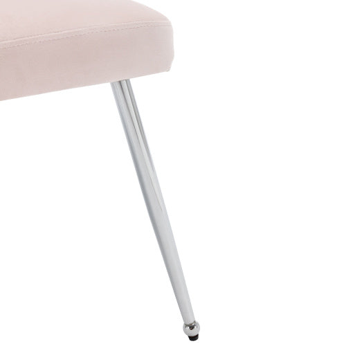 Button Pattern Dining Chair, Upholstered Armchair, Metal Leg Chairs, Modern Lounge Chair, Bedroom Living Room Chair With Lumbar Cushion