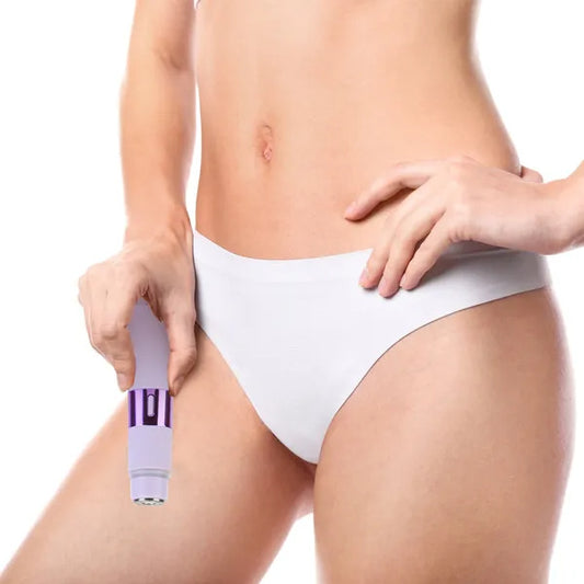 2 In 1 Bikini Trimmer For Women Dual Head Cordless Body Shaver IPX5 Waterproof Rechargeable Pubic Hair Razor Wet And Dry Use For Bikini Underarm Leg Arm Body Face