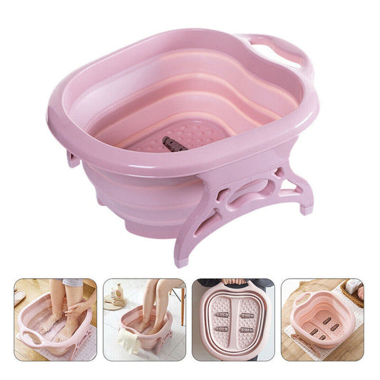 Foot Spa Pedicure Wet Bath Bubble Massage Bucket Feet Therapy Soothing Folding