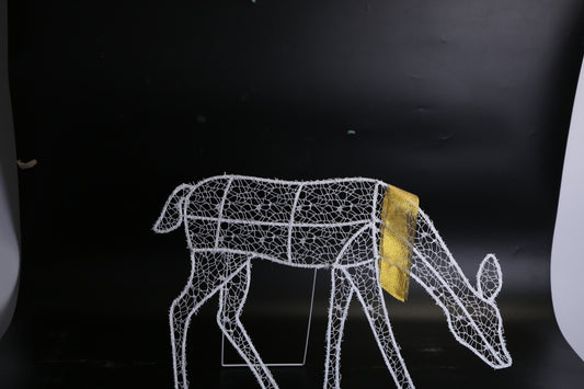 3 Sets Of Reindeer Family Lighted 2D Christmas Deer Decoration Warm Yellow Light 3 Lighting Modes Buck Doe Fawn Indoor Outdoor Christmas Decoration