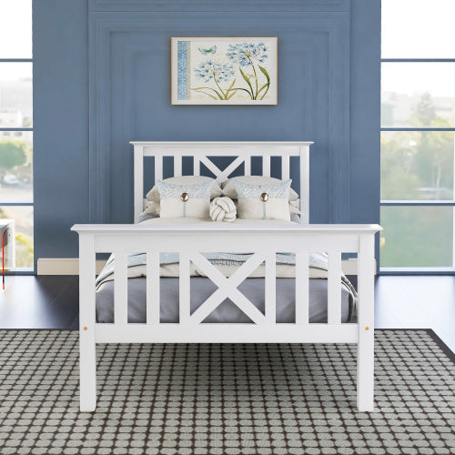 Solid Wood With Slatted Frame Bed Frame