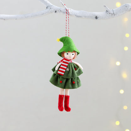 Christmas Cake Dress Girl Doll Angel Pendant