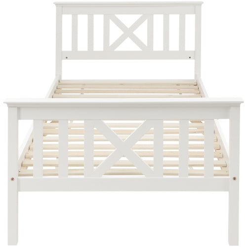 Solid Wood With Slatted Frame Bed Frame