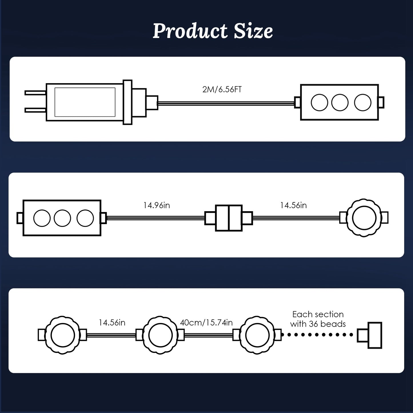 101FT Length Permanent Outdoor Lights With 72Pcs RGB Beads IP67 Waterproof Smart Eave Light For Halloween Christmas Daily House Lighting Works With Alexa Google Assistant