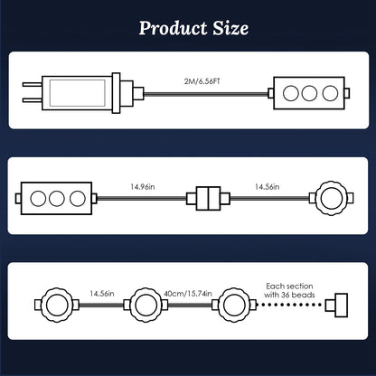 101FT Length Permanent Outdoor Lights With 72Pcs RGB Beads IP67 Waterproof Smart Eave Light For Halloween Christmas Daily House Lighting Works With Alexa Google Assistant