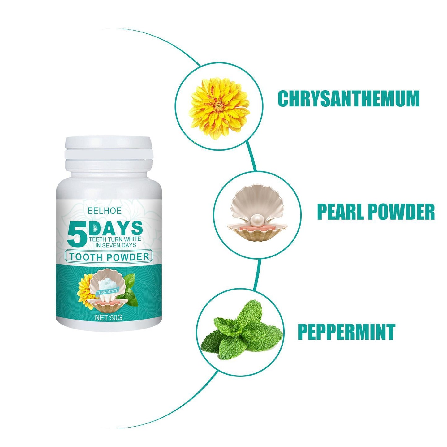 Yierhao Whitening Tooth Powder Cleans Teeth, Removes Dirt And Plaque, And Freshens Breath