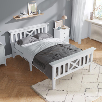 Solid Wood With Slatted Frame Bed Frame