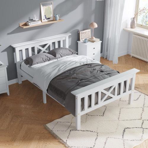 Solid Wood With Slatted Frame Bed Frame