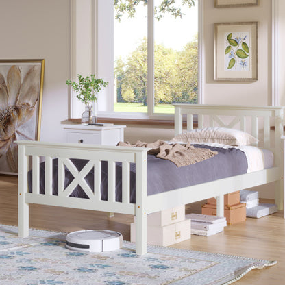 Solid Wood With Slatted Frame Bed Frame