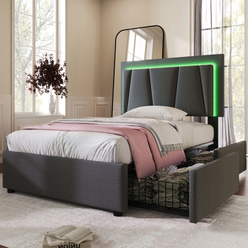 Wooden Storage Bed Bed Frame  Size  90cmx200cm