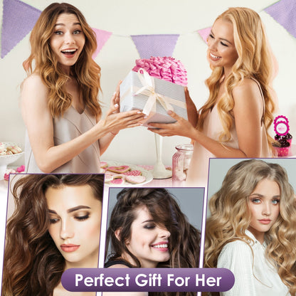 1Pc Hair Iron Curling Waver With Ceramic 1.41inch Barrel Ions Deep Hair Curler Dual Voltage Anti Scald Hair Curling Wand Hair Crimper With 5 Temperature Auto Off 30S Fast Heating