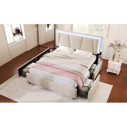 Wooden Storage Bed Bed Frame  Size  160cmx200cm