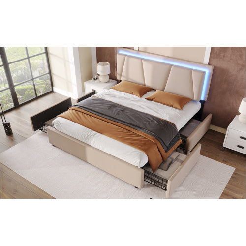 Wooden Storage Bed Bed Frame  Size  160cmx200cm