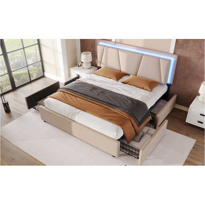 Wooden Storage Bed Bed Frame  Size  160cmx200cm