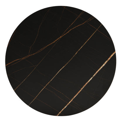 Elegant Nesting Coffee Table Marble Look Gold Decor,Side Table With Drawers  Set Of 2