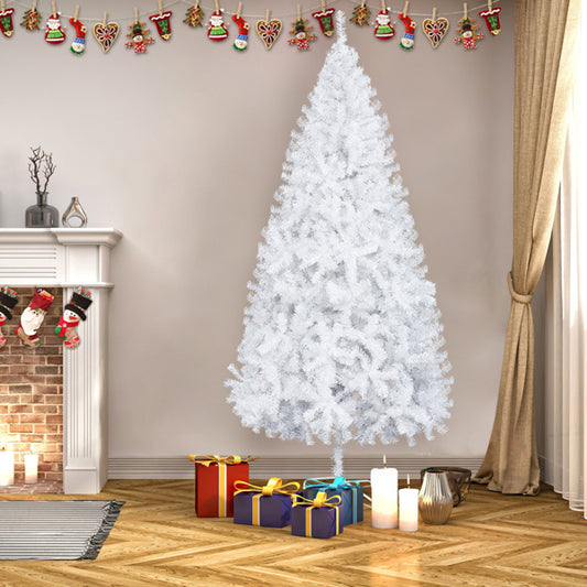 White 7ft, 950 Branches, PVC Material Christmas Tree