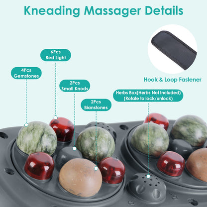 1Pc Abdominal Massager Anti Cellulite Remover Machine Electric Stomach Tummy Massager Automatic Bian Stone Kneading Massager With 5 Modes 3 Heat 3 Speeds 3 Timers For Belly Flattening Indigestion Stom