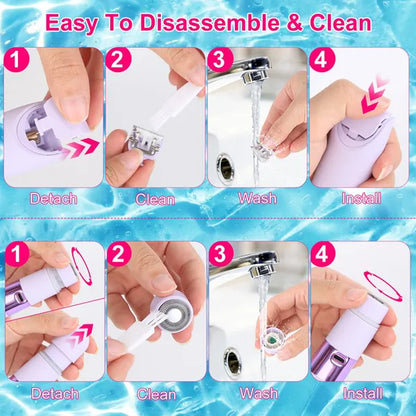 2 In 1 Bikini Trimmer For Women Dual Head Cordless Body Shaver IPX5 Waterproof Rechargeable Pubic Hair Razor Wet And Dry Use For Bikini Underarm Leg Arm Body Face