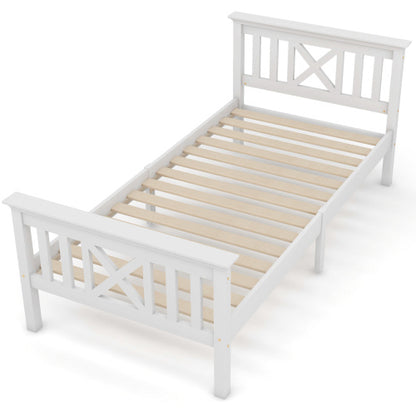 Solid Wood With Slatted Frame Bed Frame