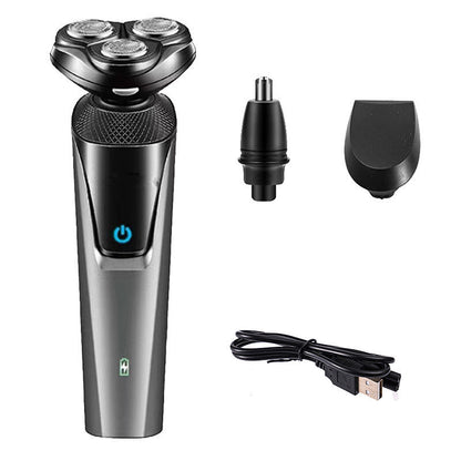 Electric Shaver Mens Razor Rotary Waterproof Pop-Up Beard Trimmer Wet Dry Cordless Nose Hair Clipper Cutting Barber Shaving Machine