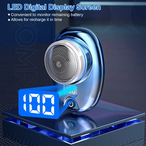 Portable Electric Shaver With LED Digital Display Type-C Rechargeable
