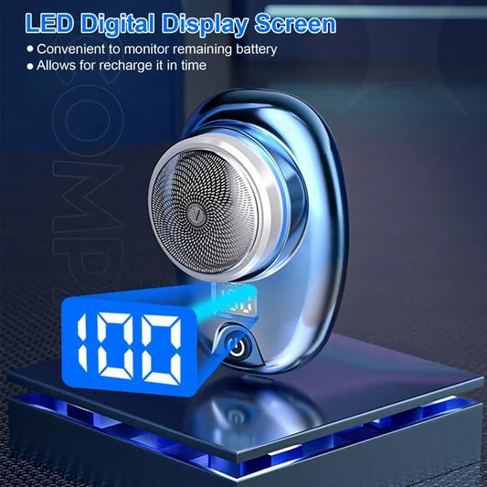 Portable Electric Shaver With LED Digital Display Type-C Rechargeable
