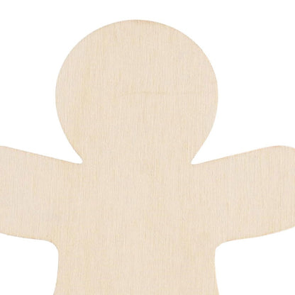 30 Pieces Of Unpainted Gingerbread Man Slices For Painting DIY Handmade Christmas And Halloween Supplies