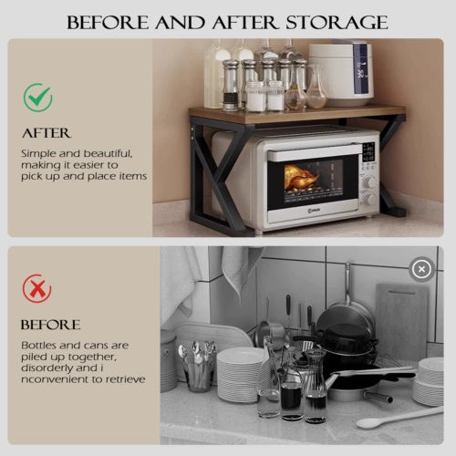 2 3 Tier Microwave Oven Rack Stand Storage Holder Kitchen Corner Shelf Black