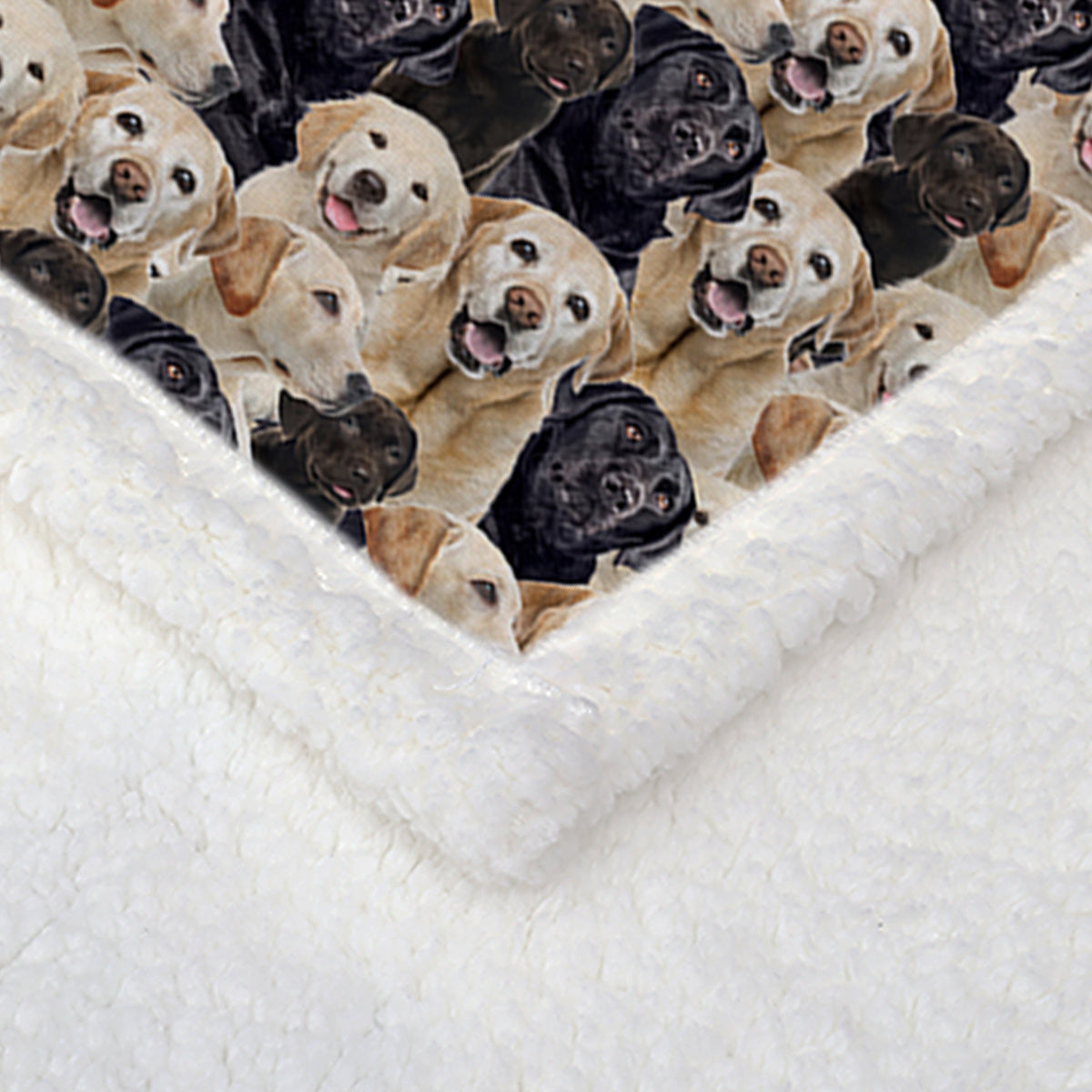 Labrador Retriever Blanket Cute Labrador Retriever Fleece Blanket Dog Animal Pattern Sherpa Throw Blanket For Women Girls Mom Travel