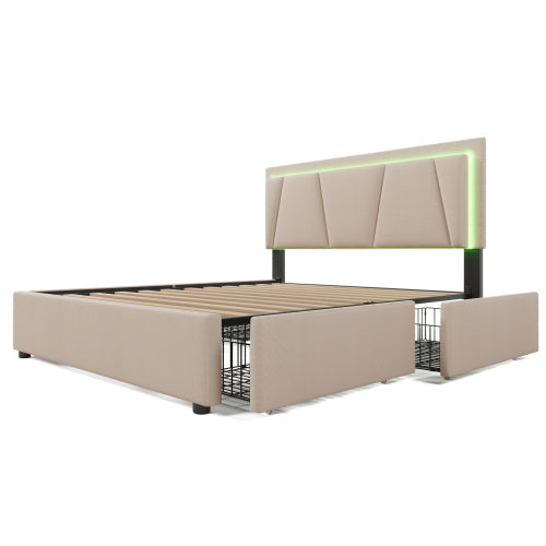 Wooden Storage Bed Bed Frame  Size  160cmx200cm