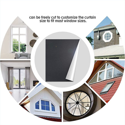 Portable Blackout Blind Window Thermal Insulated Kitchen Curtains Stick On DIY