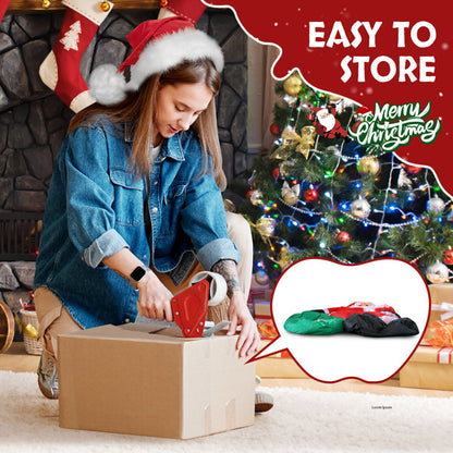 14 FT Lighted Christmas Inflatable Decoration, Giant Inflatable Santa Claus With Large Gift Bag, Blow Up Yard Decorations With Built-in LED Lights For Holiday Party Front Yard Lawn Garden Decor