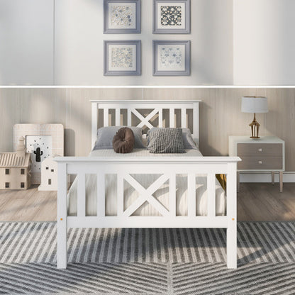 Solid Wood With Slatted Frame Bed Frame