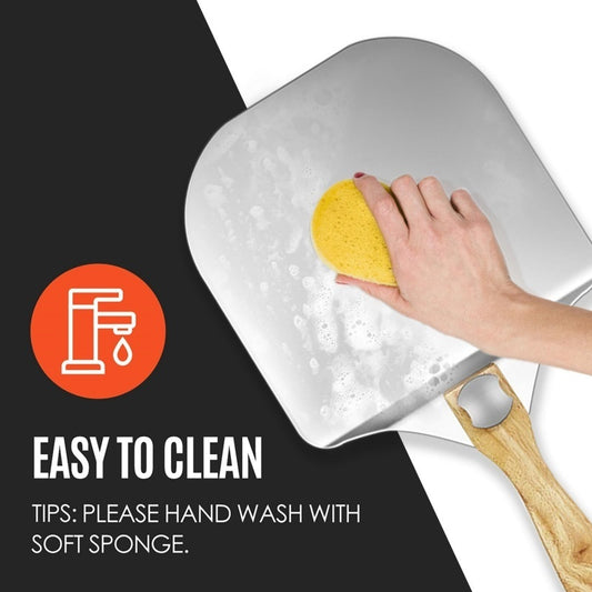 12 Inch Pizza Peel Oven Aluminium Foldable Wood Handle And Pizza Paddle