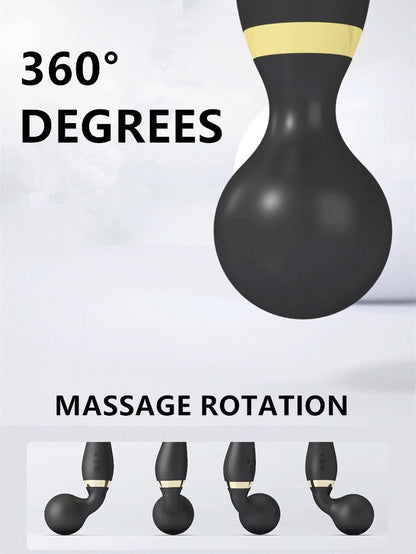 USB Rechargeable Massager Wand Vibrating Magic Massage Full Body Therapy Double Head