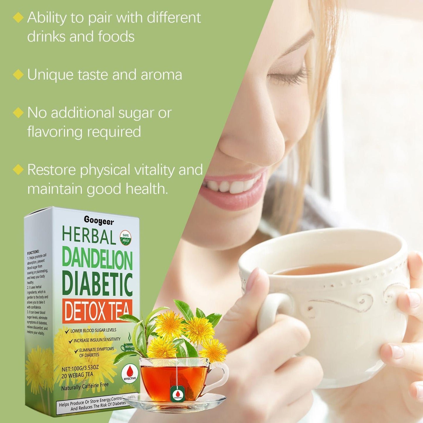GUGOL Herbal Detoxifying Tea Bags Herbal Detoxifying Tea Bags For Body Care