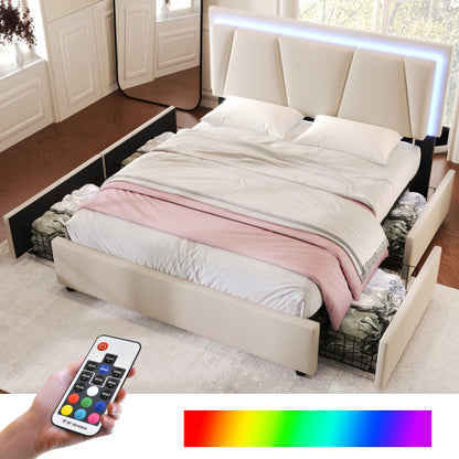 Wooden Storage Bed Bed Frame  Size 140cmx200cm