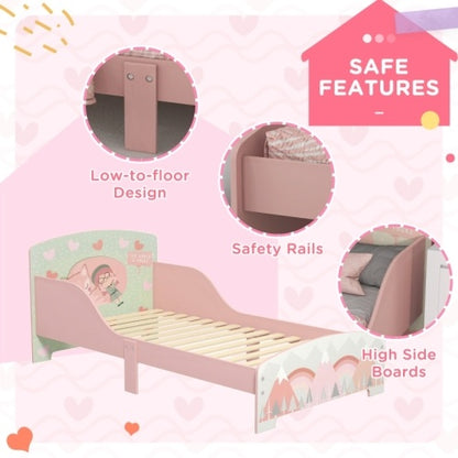 ZONEKIZ Toddler Bed Frame, Kids Bedroom Furniture For Ages 3-6 Years