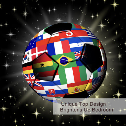 3D Soccer Ball Bedding Set Football World Flags Print Duvet Cover Sets For Teen Boys Sports Bedding Sets Universe Stars Black Bed Quilt Cover
