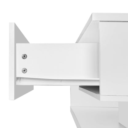 Coffee Table, High-gloss White. Side Tables, Coffee Tables With Glass And LED