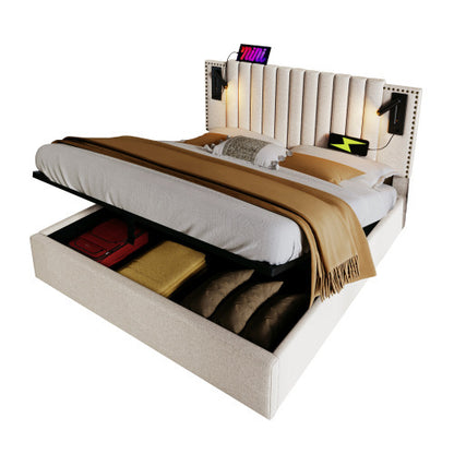 Cotton Panel Material Storage Bed Frame
