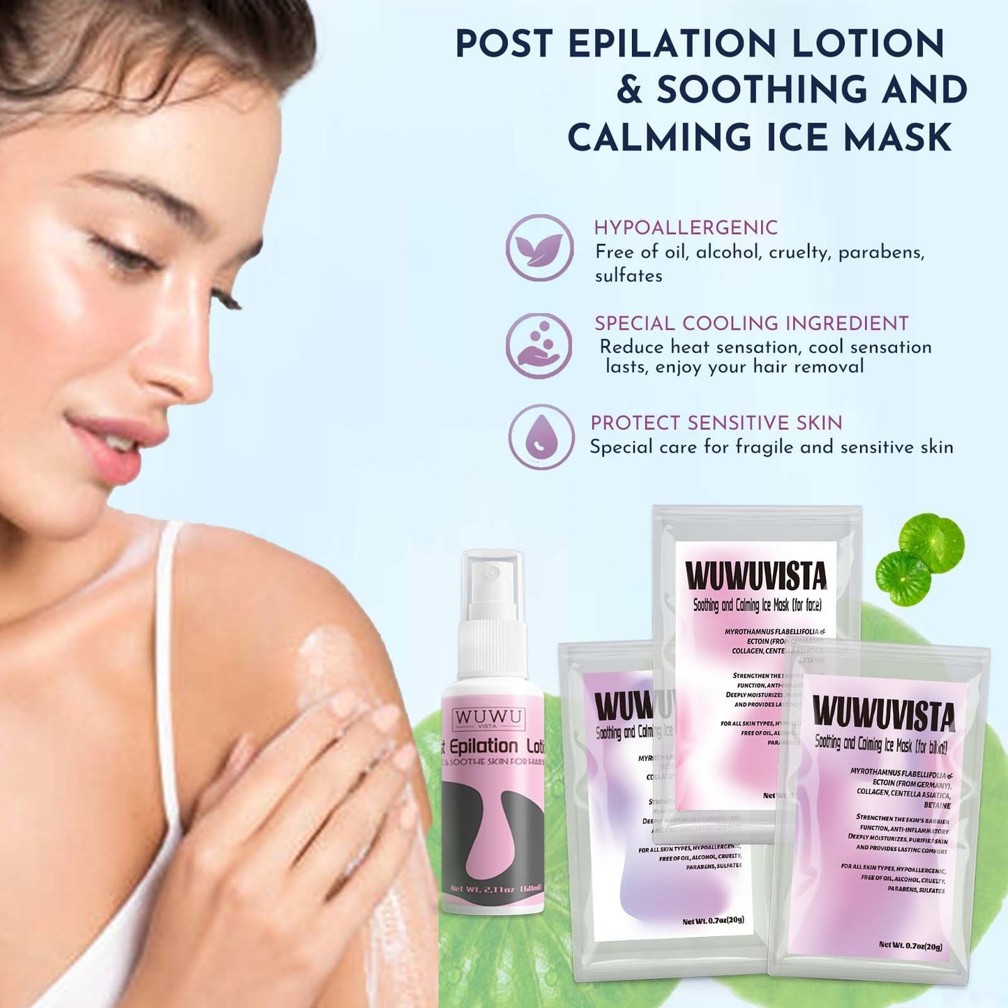 Waxing Kit WUWUVISTA 69 Items Hair Removal Wax Kit With Wax Warmer Waxing Beads For Face, Brazilian, Full Body, Bikini, Sensitiive Skin Skin Suitable For Plugs Of American, European Specification