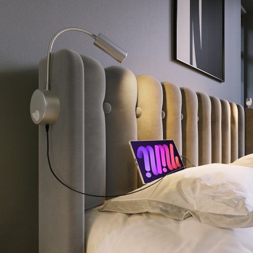 Linen Storage Space Bed Frame With Mattress Size  160cmx200cm