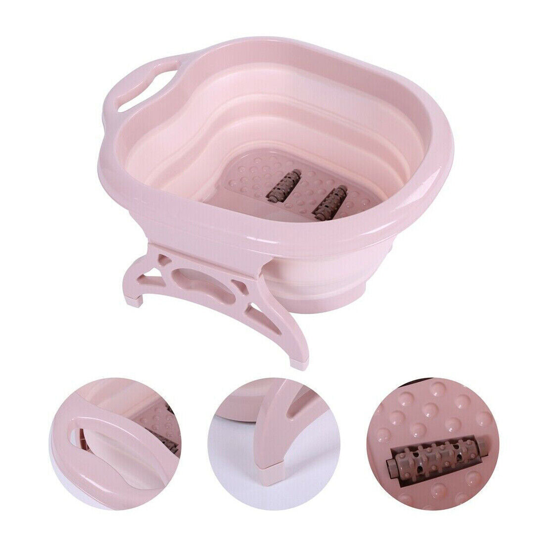Foot Spa Pedicure Wet Bath Bubble Massage Bucket Feet Therapy Soothing Folding