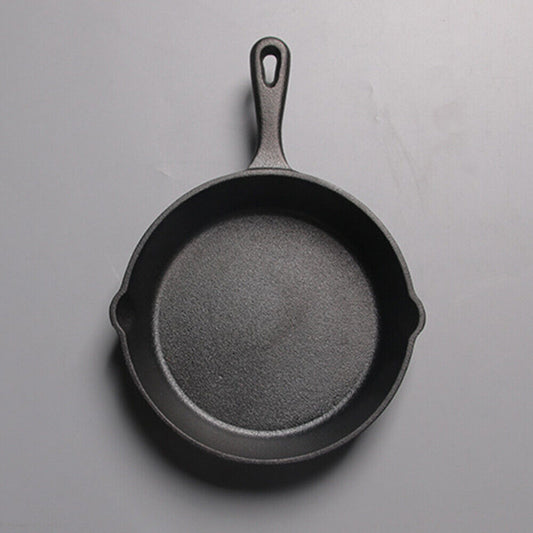 Set Of 3 Cast Iron Non Stick Skillet Griddle Cooking Pan Pre-Seasoned Frying Pan