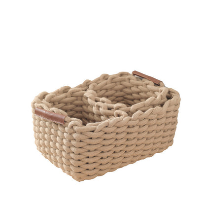 Home Cotton Cord Braided Storage Basket