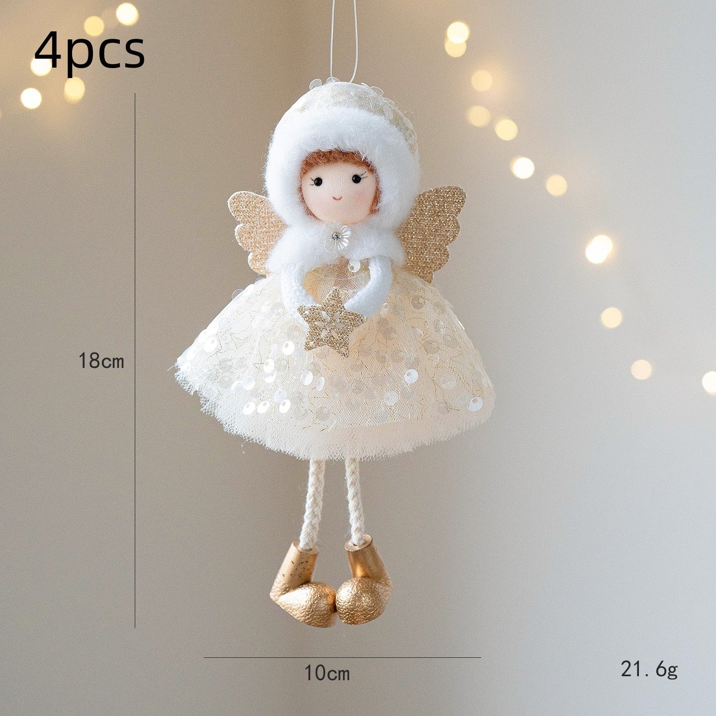 Christmas Winter Mesh Angel Big Eyes Girl Pendant